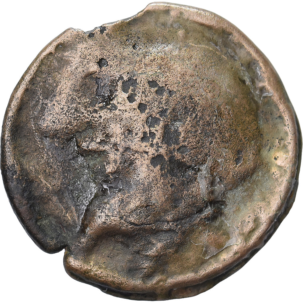 Turones, Potin à la tête diabolique, ca. 80-50 BC, Potin, VF(20-25)