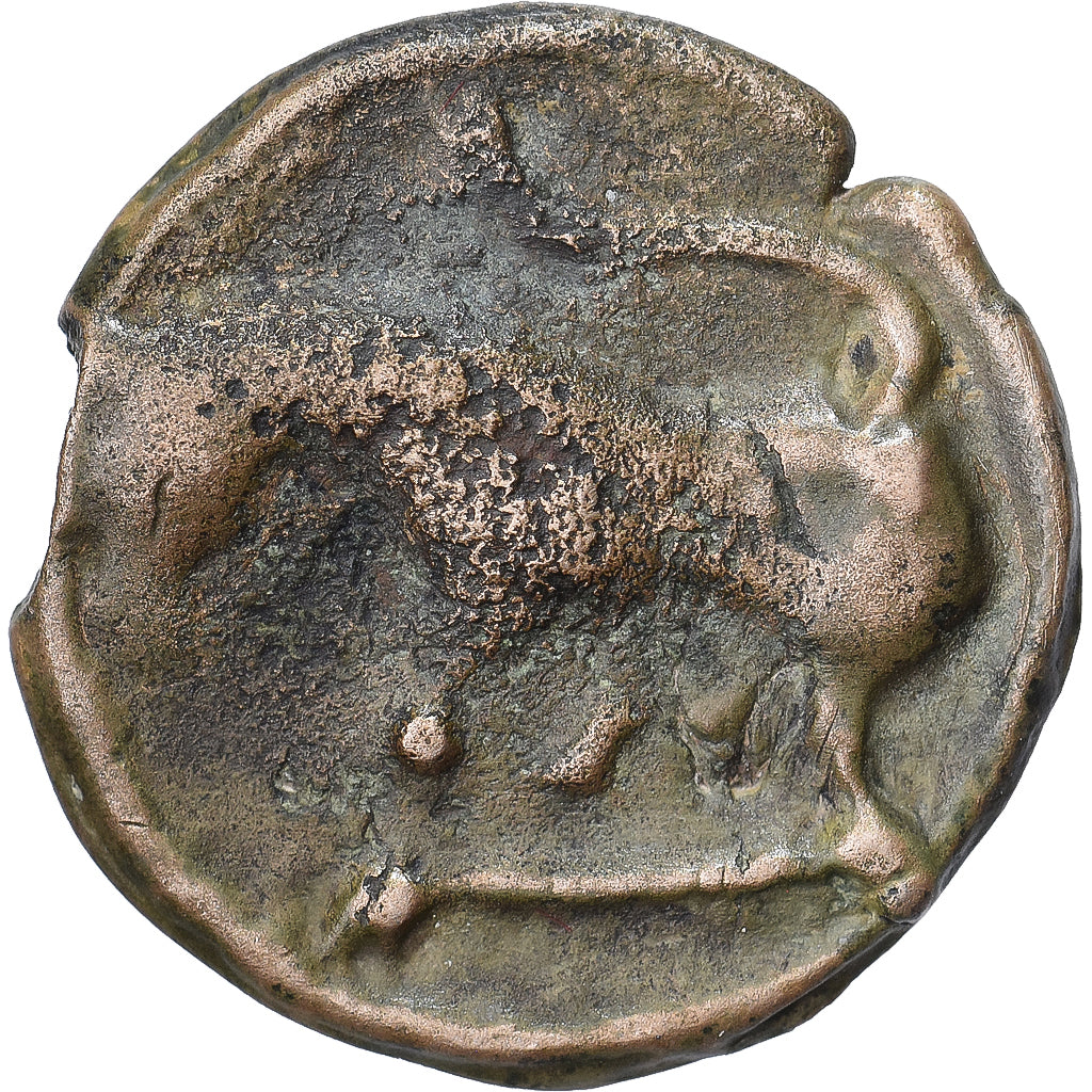 Turones, Potin à la tête diabolique, ca. 80-50 BC, Potin, VF(20-25)