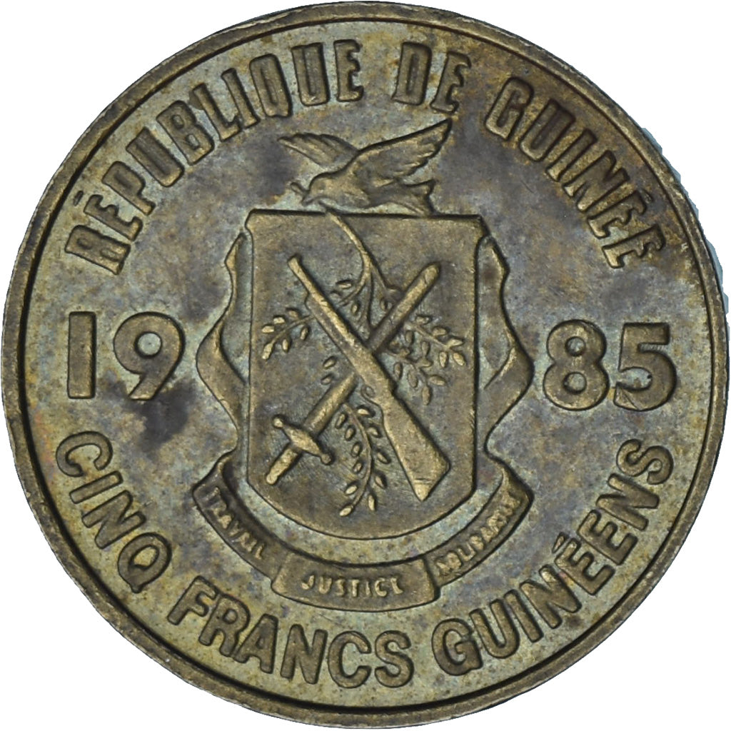 Guiné, 5 Francs, 1985