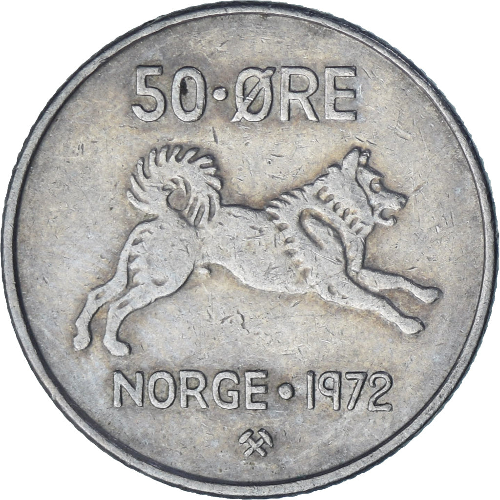 Noruega, 50 Öre, 1972