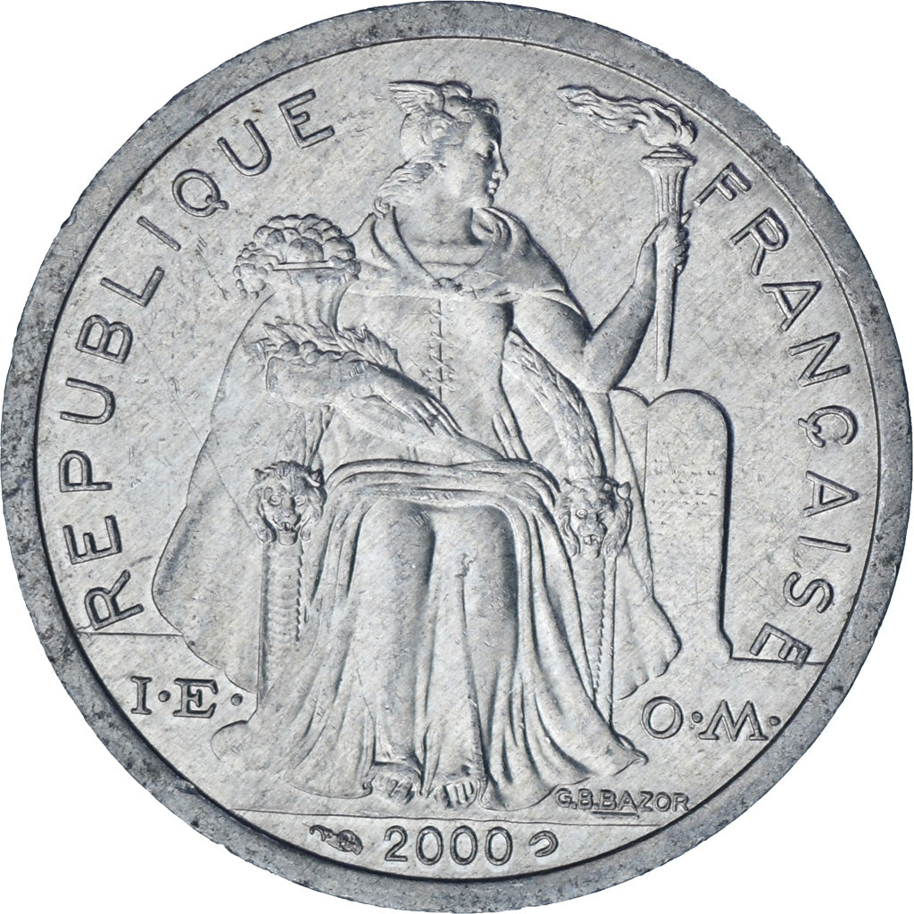 Polinésia Francesa, 2 Francs, 2000