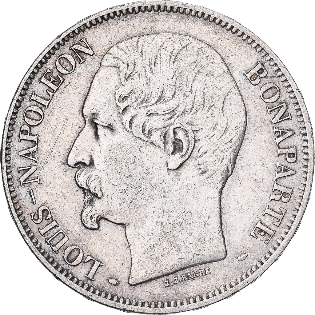 France, Louis-Napoléon Bonaparte, 5 Francs, 1852, Paris, Epreuve, Argent, TB+