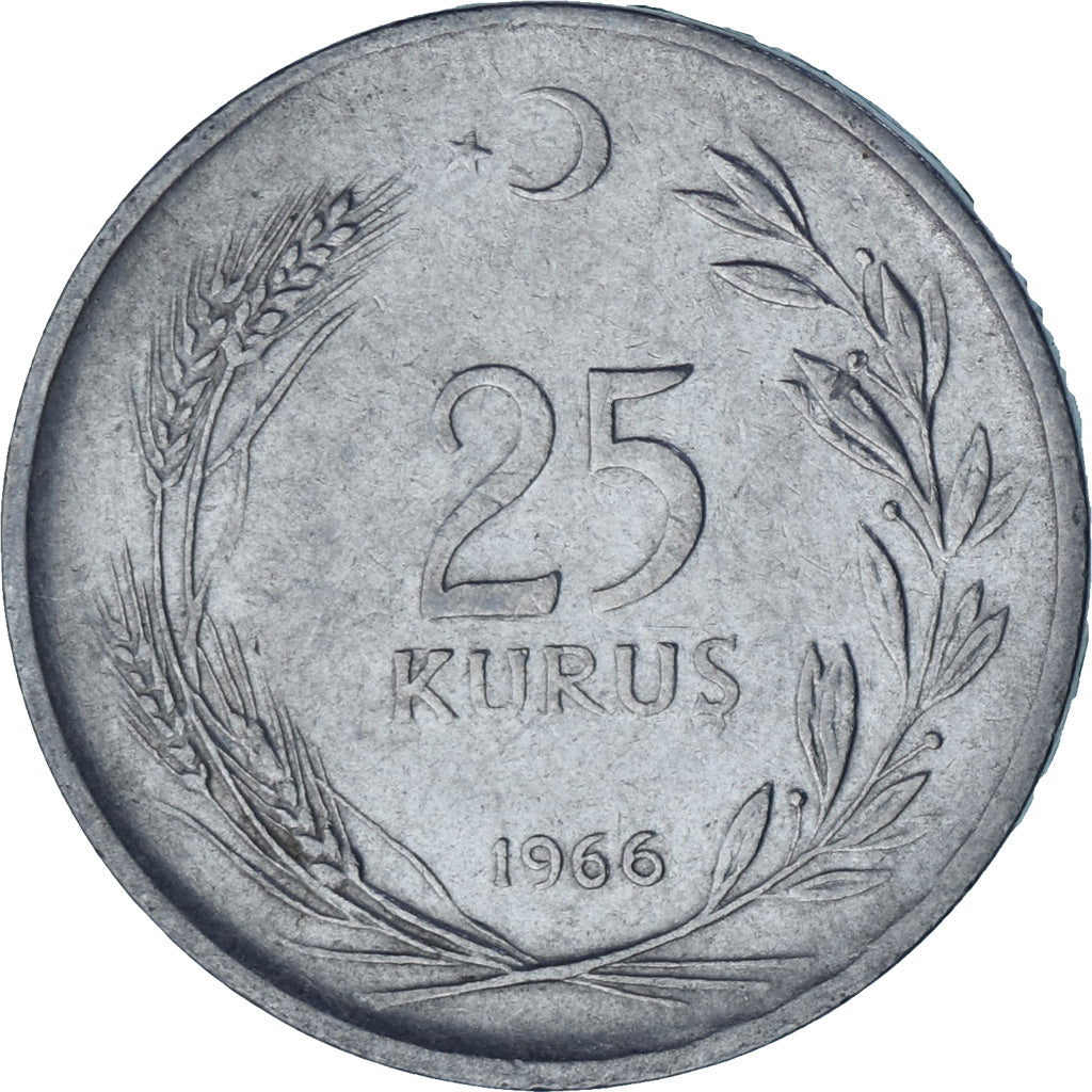 Turkije, 25 Kurus, 1966