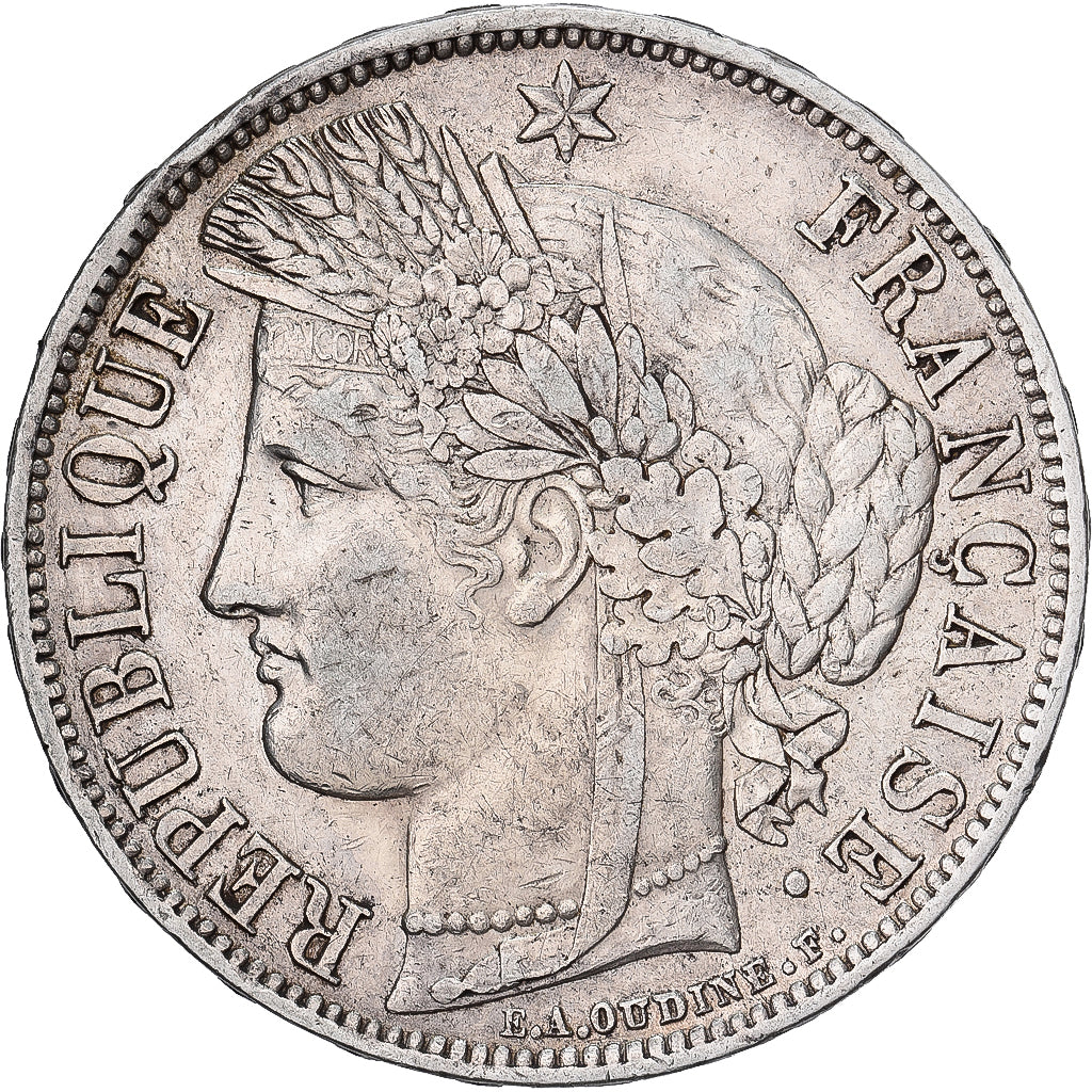 Frankreich, 5 Francs, Cérès, 1870, Paris, Silber, SS+, Gadoury:743