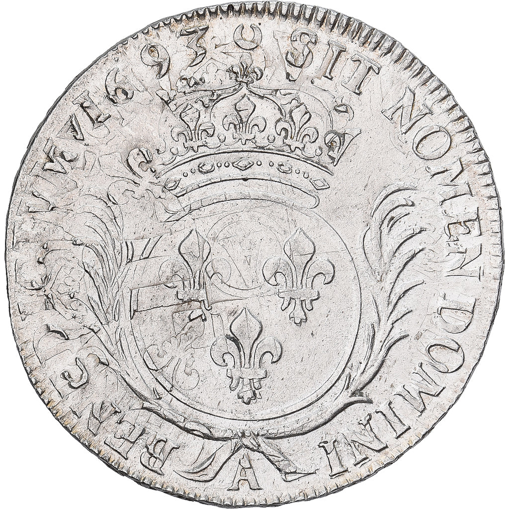 Frankreich, Louis XIV, Ecu aux palmes, 1693, Paris, reformed, Silber, SS+