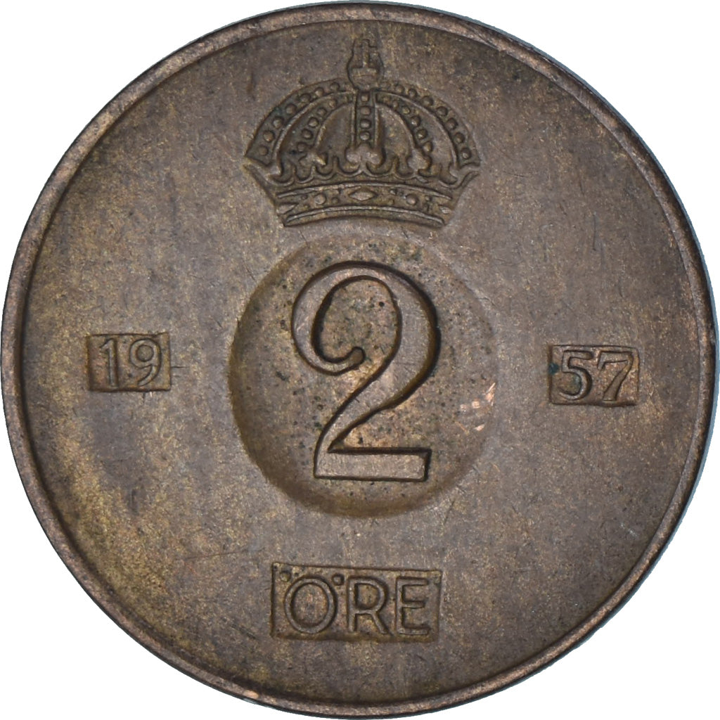 Suède, 2 Öre, 1957
