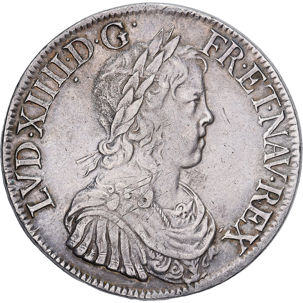 Frankrijk, Louis XIV, Écu à la mèche longue, 1651, Paris, Zilver, ZF