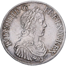 Frankreich, Louis XIV, Écu à la mèche longue, 1651, Paris, Silber, SS