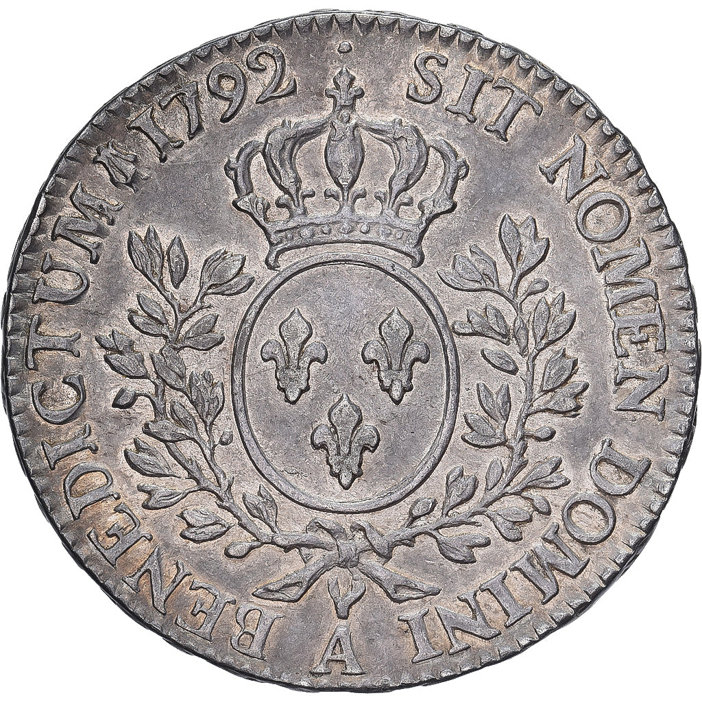 Frankrijk, Louis XVI, 1/2 Ecu aux branches d'olivier, 1792, Paris, Zilver, PR