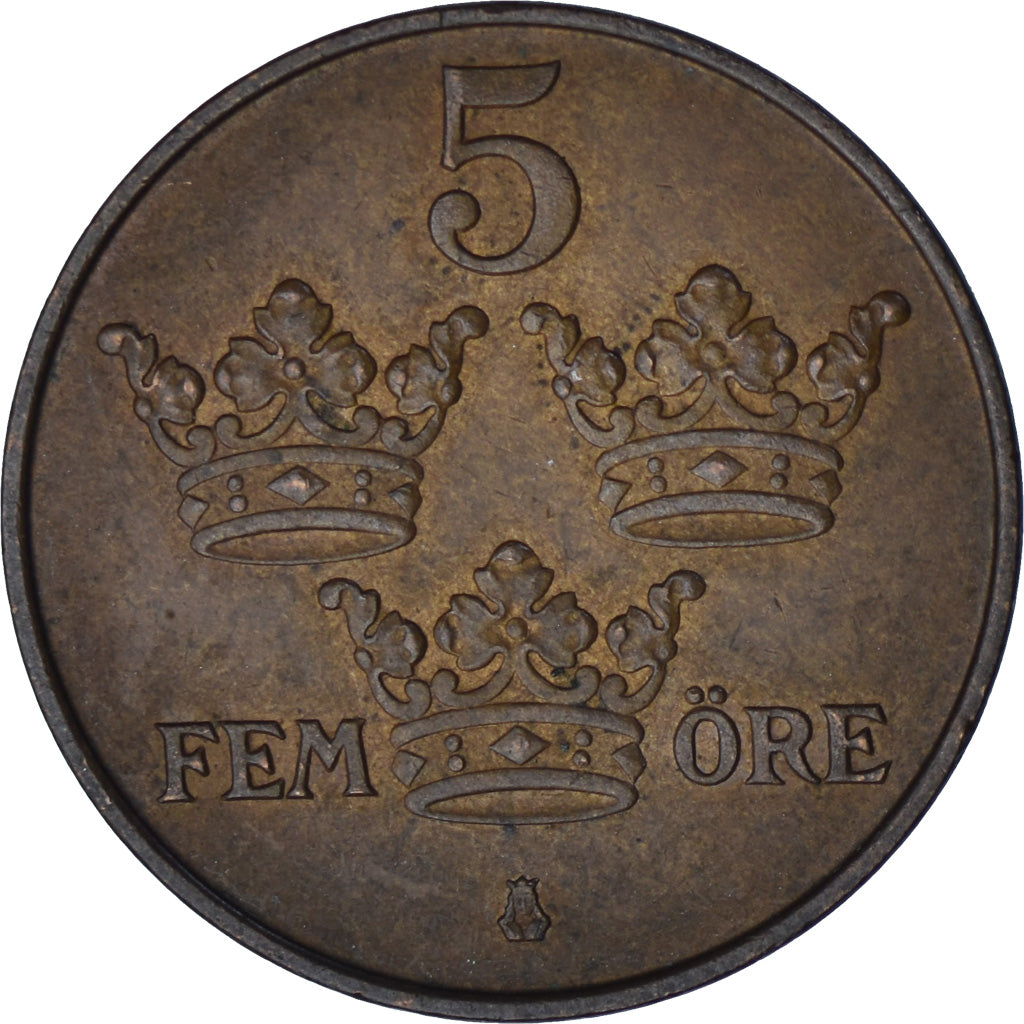Suecia, 5 Öre, 1912