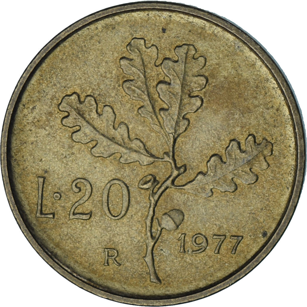 Italie, 20 Lire, 1977