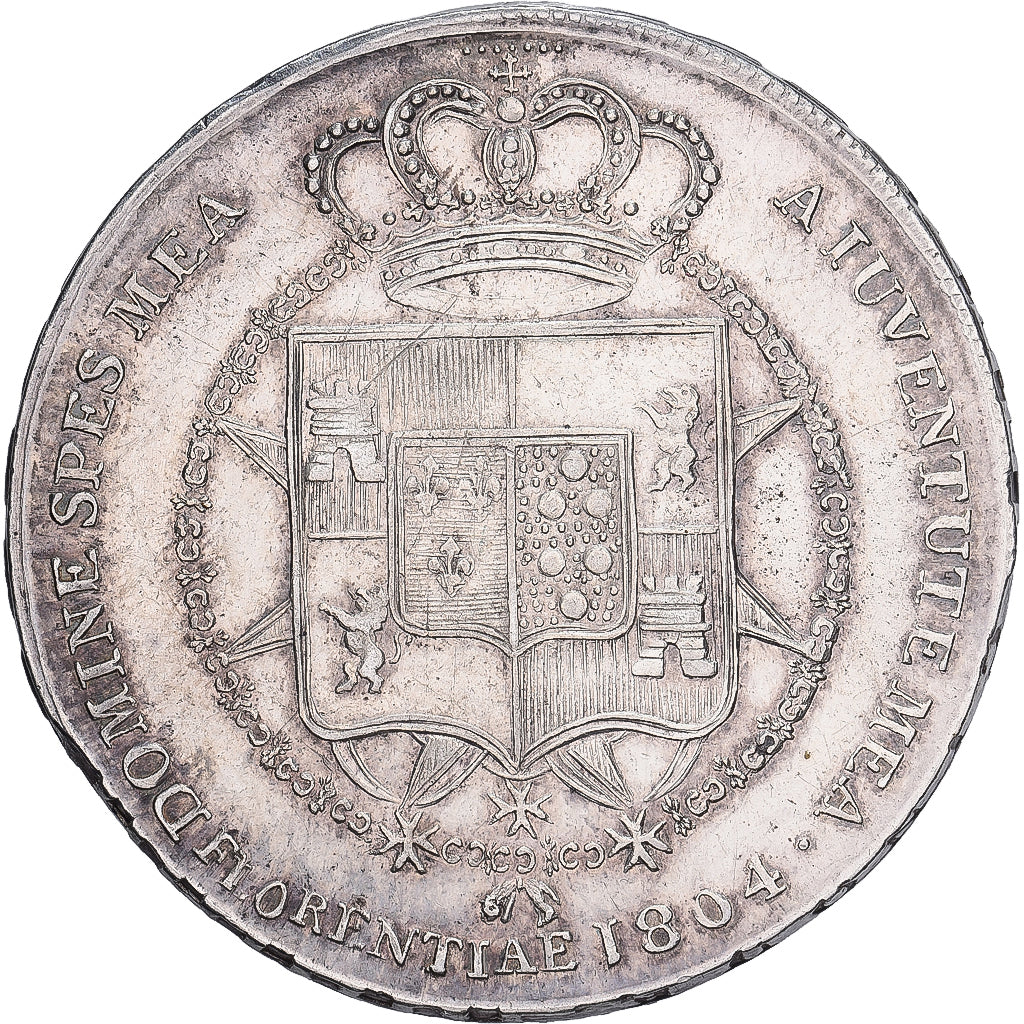 Kingdom of Etruria, Charles Louis, 5 Lire, 1804, Florence, Silber, SS+