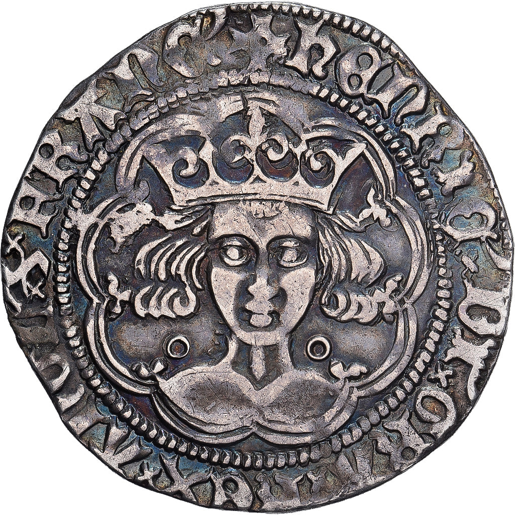 Kingdom of England, Henry VI, Groat, 1422-1430, Calais, Silver, AU(55-58)