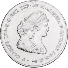 Kingdom of Etruria, Charles Louis, 10 Lire, 1807, Florence, Argento, SPL-
