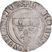 França, Charles VI, Blanc Guénar, 1389-1422, Mirabel, Prata, AU(55-58)