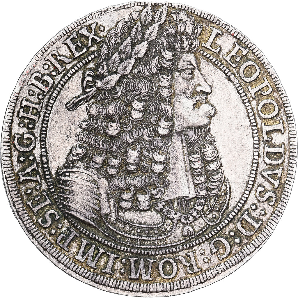 Austria, Leopold I, 1 Thaler, 1698/7, Hall, Srebro, EF(40-45), KM:1303