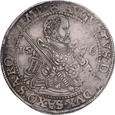 Electorate of Saxony, August I, 1 Thaler, 1576, Dresden, Silver, EF(40-45)