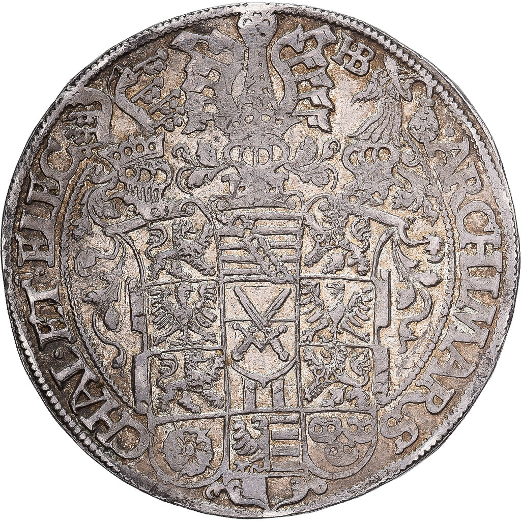 Electorate of Saxony, August I, 1 Thaler, 1576, Dresden, Silber, SS