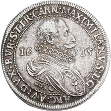 County of Tyrol, Maximilian III, 1 Thaler, 1615, Hall, Silver, EF(40-45), KM:188