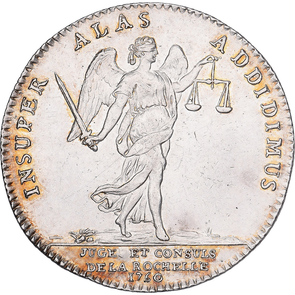 France, Token, Louis XV, Juges et consuls de La Rochelle, 1760, Silver