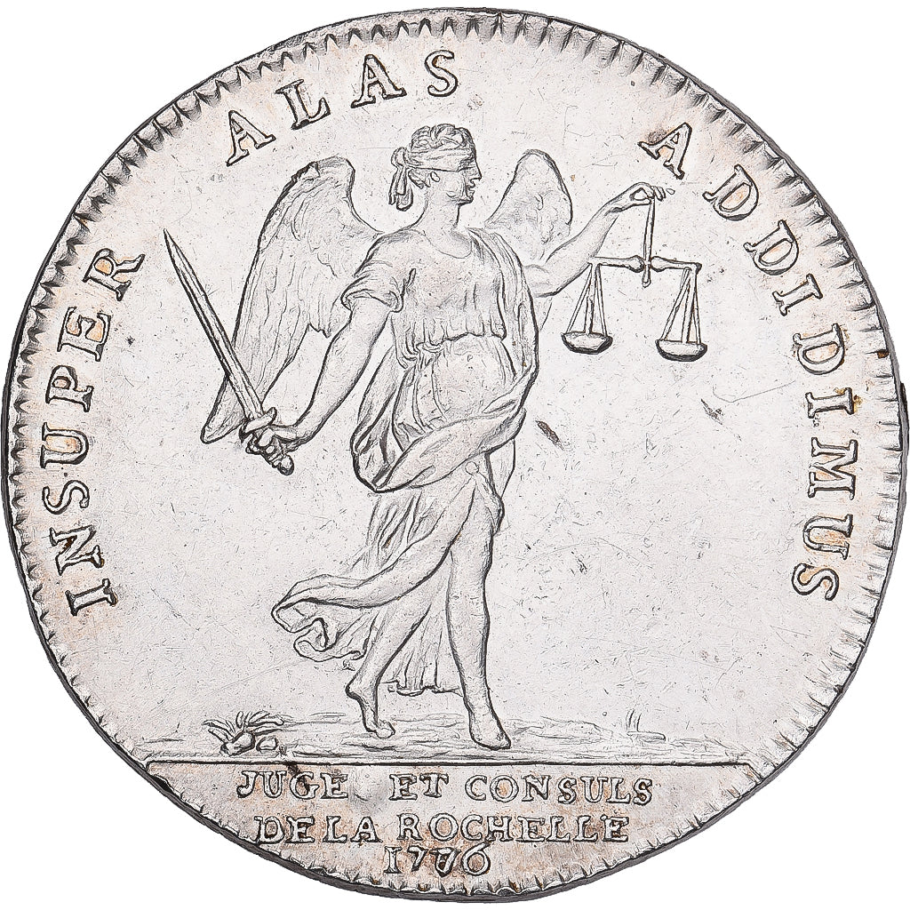 Francia, zeton, Louis XVI, Juges et consuls de La Rochelle, 1776, Plata, EBC