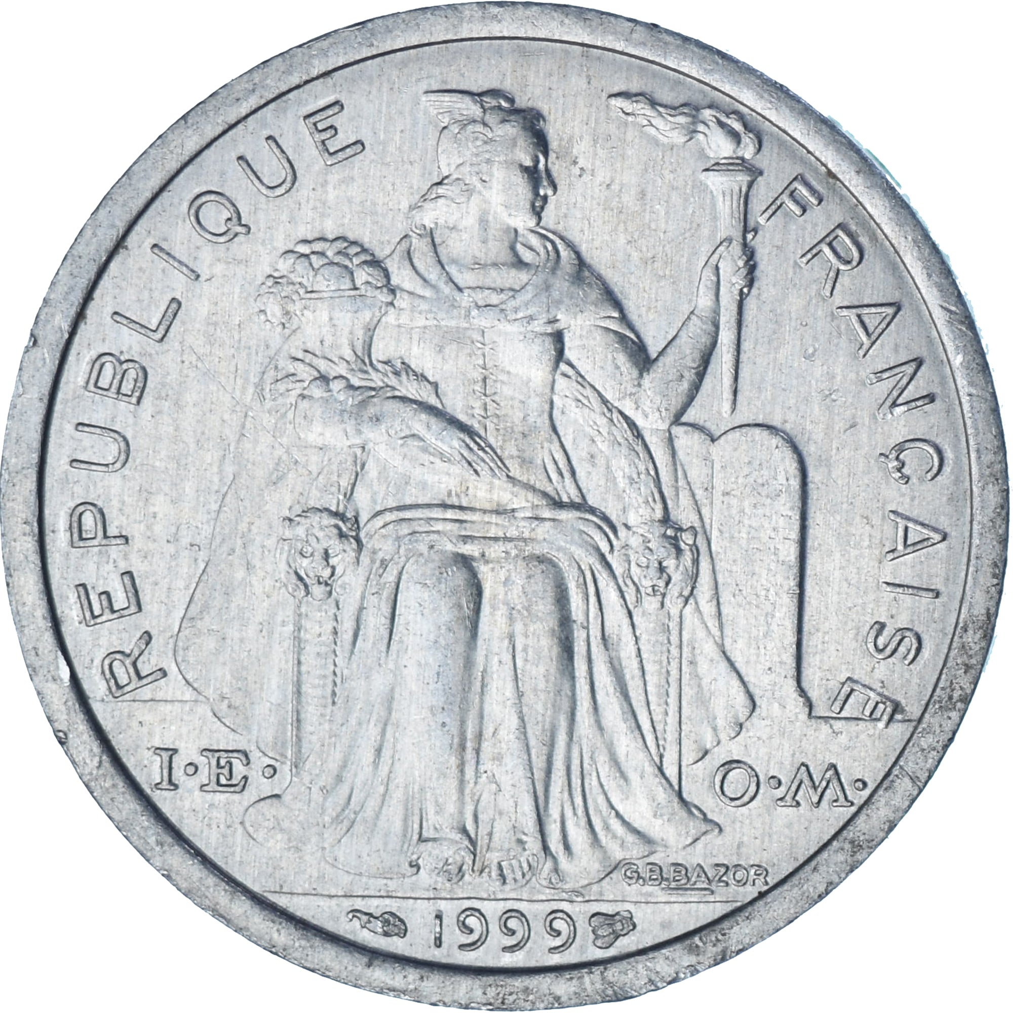 French Polynesia, 2 Francs, 1999