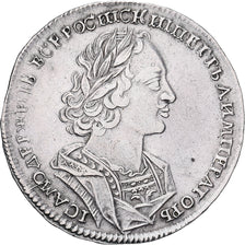 Russia, Peter I, 1 Rouble, 1723, Moscow, Silver, AU(50-53), KM:162.4