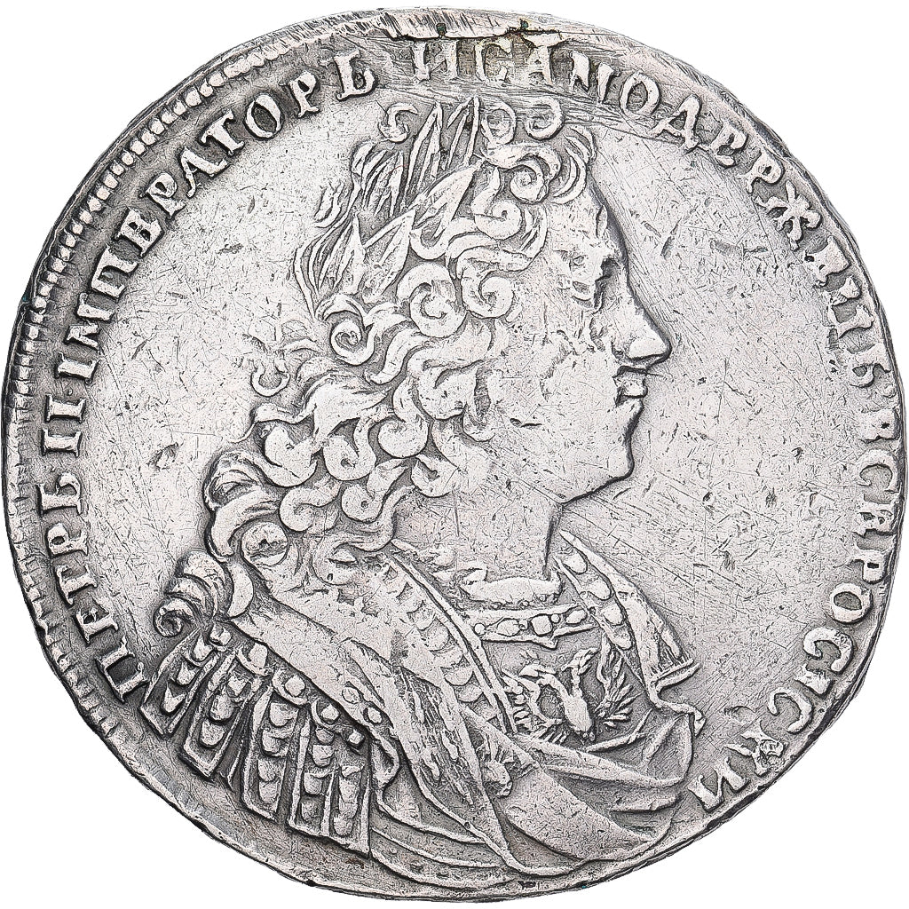 Russia, Peter II, 1 Rouble, 1728, Moscow, Silver, EF(40-45), KM:182.2