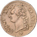 France, Louis XVI, 1 Sol, 1791, Paris, 2nd semestre, Cuivre, TTB+, Gadoury:350