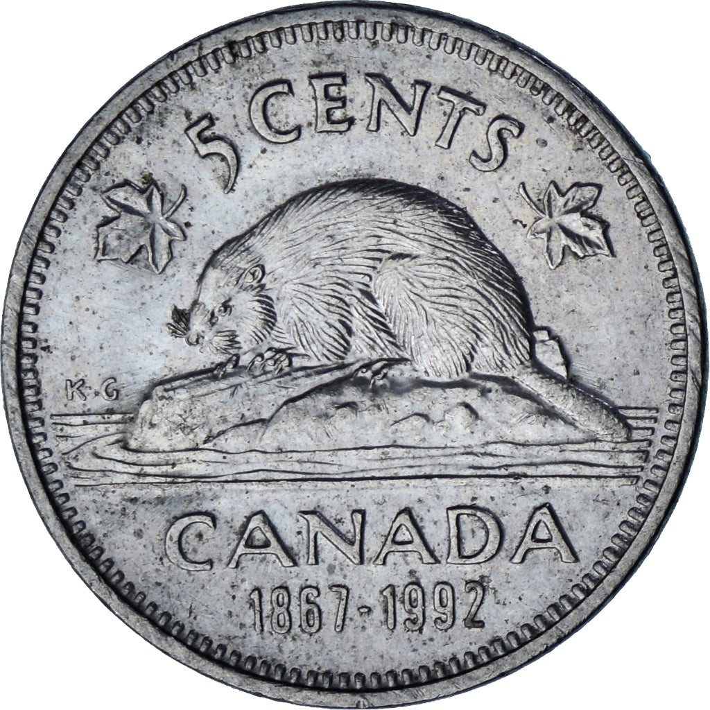 Canada, 5 Cents, 1992.