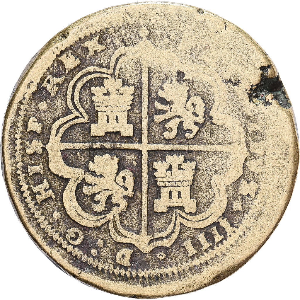 Spagna, Philip IV, Poids monétaire, 8 Réaux, Madrid, Bronzo, MB