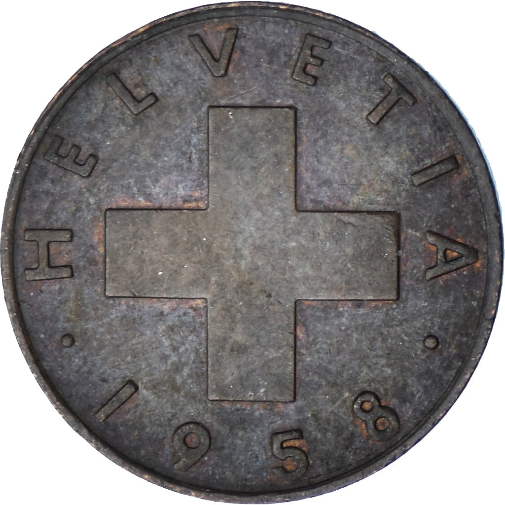 Switzerland, Rappen, 1958