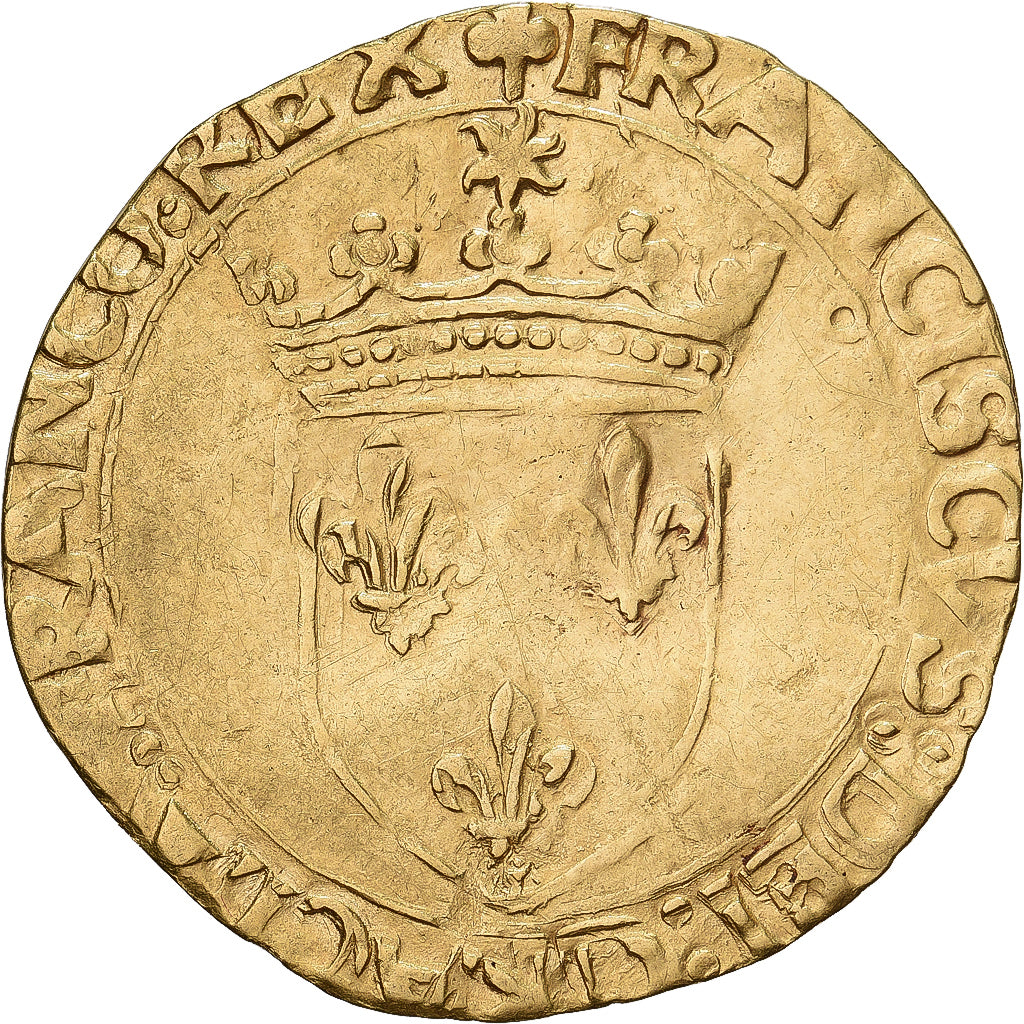 France, François Ier, Ecu d'or, 1519-1540, Toulouse, Or, TB+, Gadoury:315