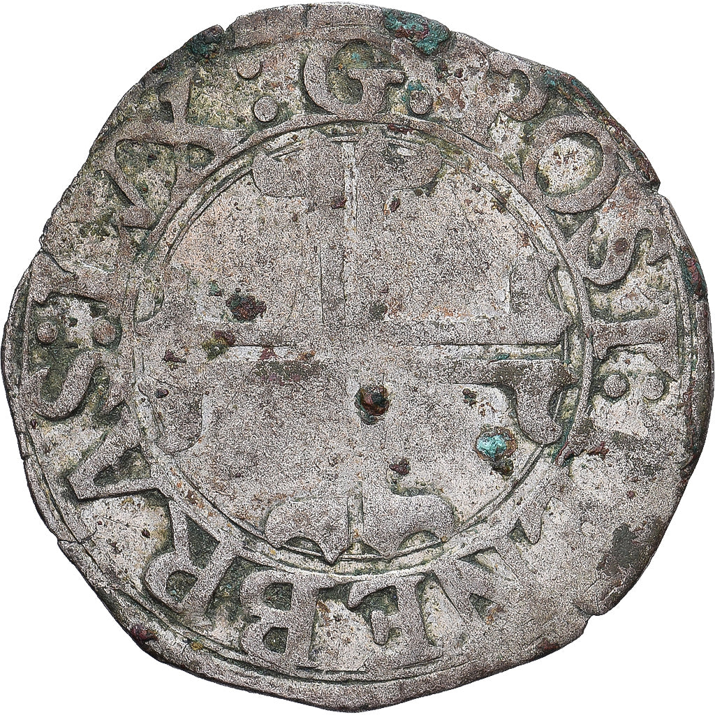 Canton of Geneva, 1 Sol, 1555, Geneva, Vellón, BC+