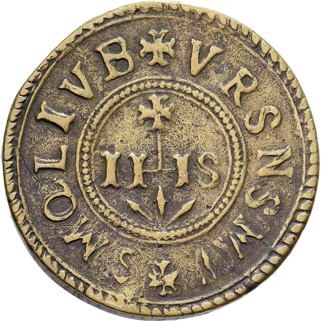 Francia, medalla, Saint Benoit, Médaille des Sorciers, Latón, BC+