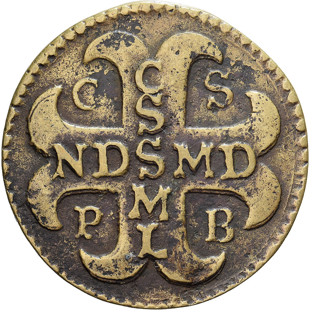 Francia, medalla, Saint Benoit, Médaille des Sorciers, Latón, BC+