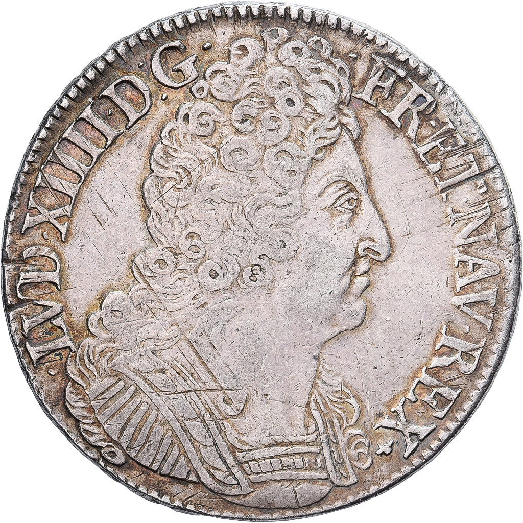 Frankreich, Louis XIV, Ecu aux 3 couronnes, 1712, Nantes, Silber, SS+
