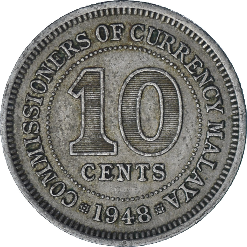 MALAYA, 10 Cents, 1948