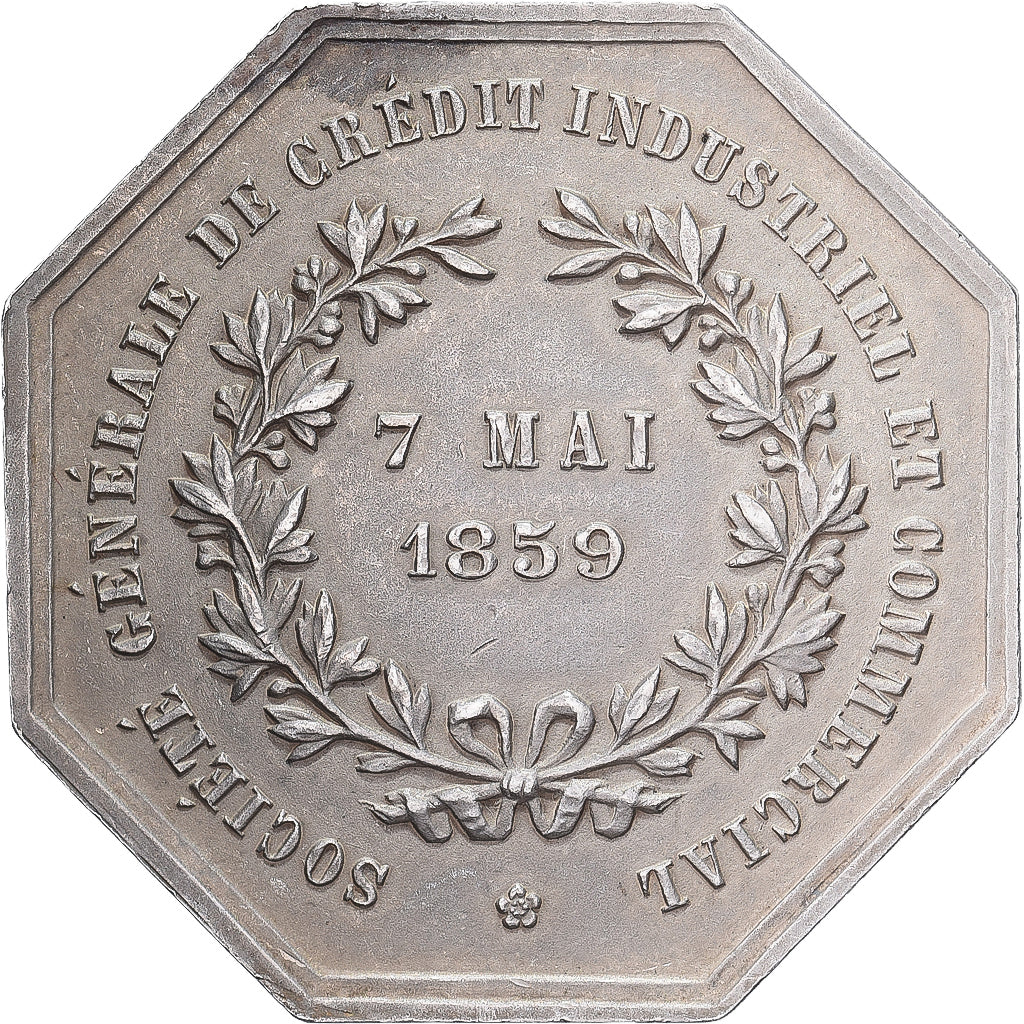 Francia, zeton, Société Générale de crédit industriel et commercial, 1859