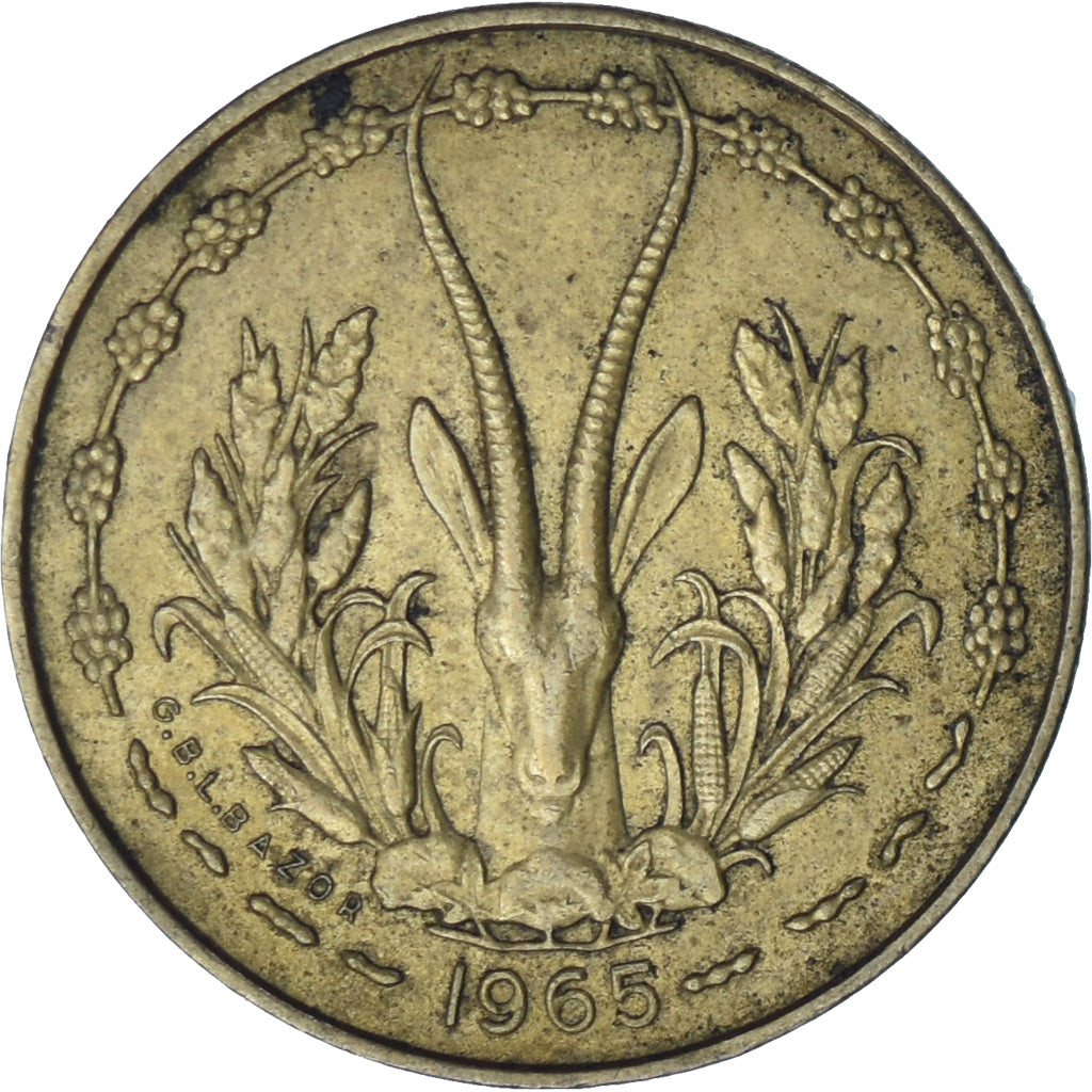 West African States, 5 Francs, 1965