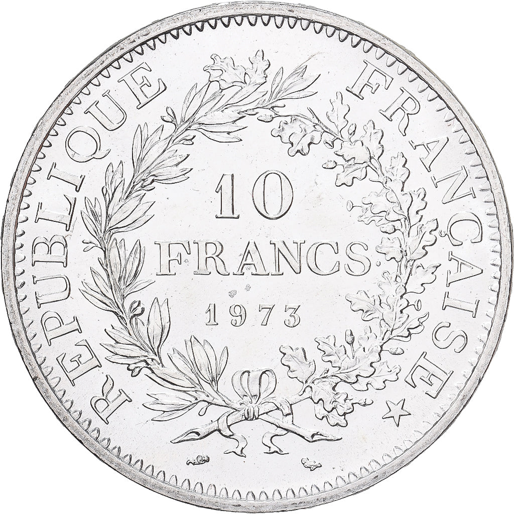 France, 10 Francs, Hercule, 1973, MDP, Silver, MS(63), Gadoury:813
