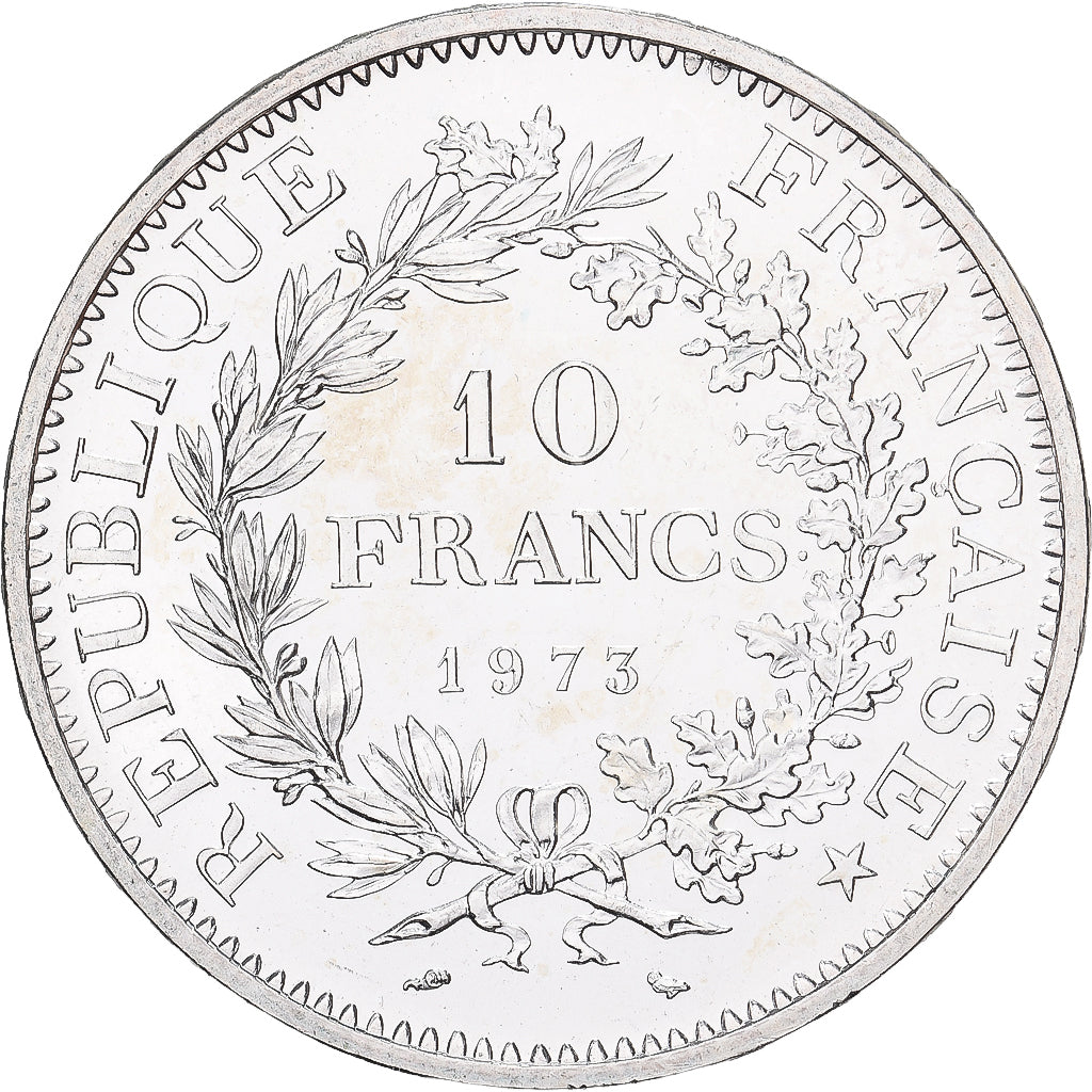 France, 10 Francs, Hercule, 1973, MDP, Silver, MS(63), Gadoury:813