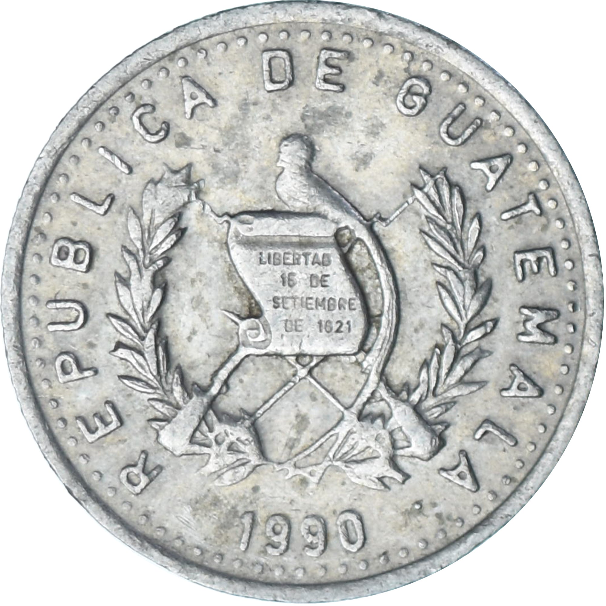 Guatemala, 5 Centavos, 1990