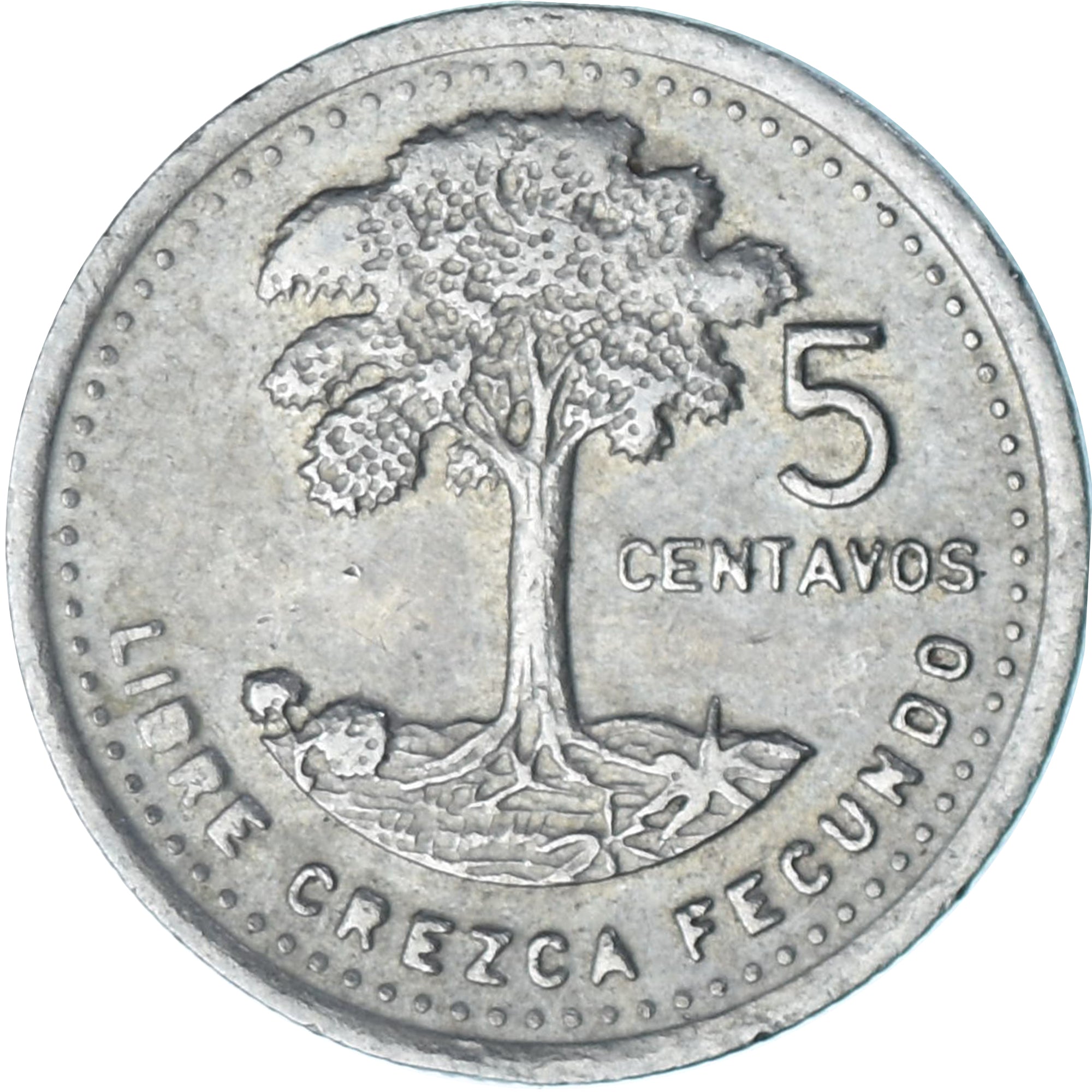Guatemala, 5 Centavos, 1990