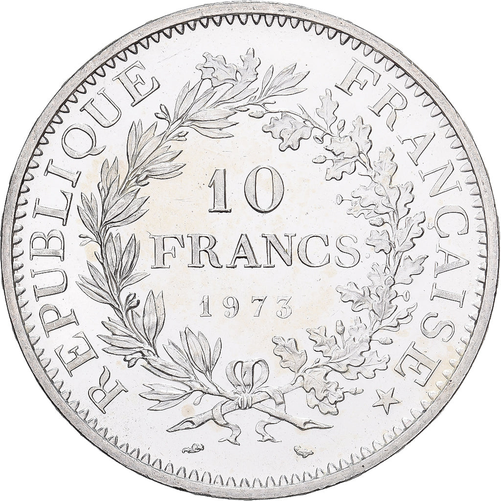 France, 10 Francs, Hercule, 1973, MDP, Silver, MS(63), Gadoury:813