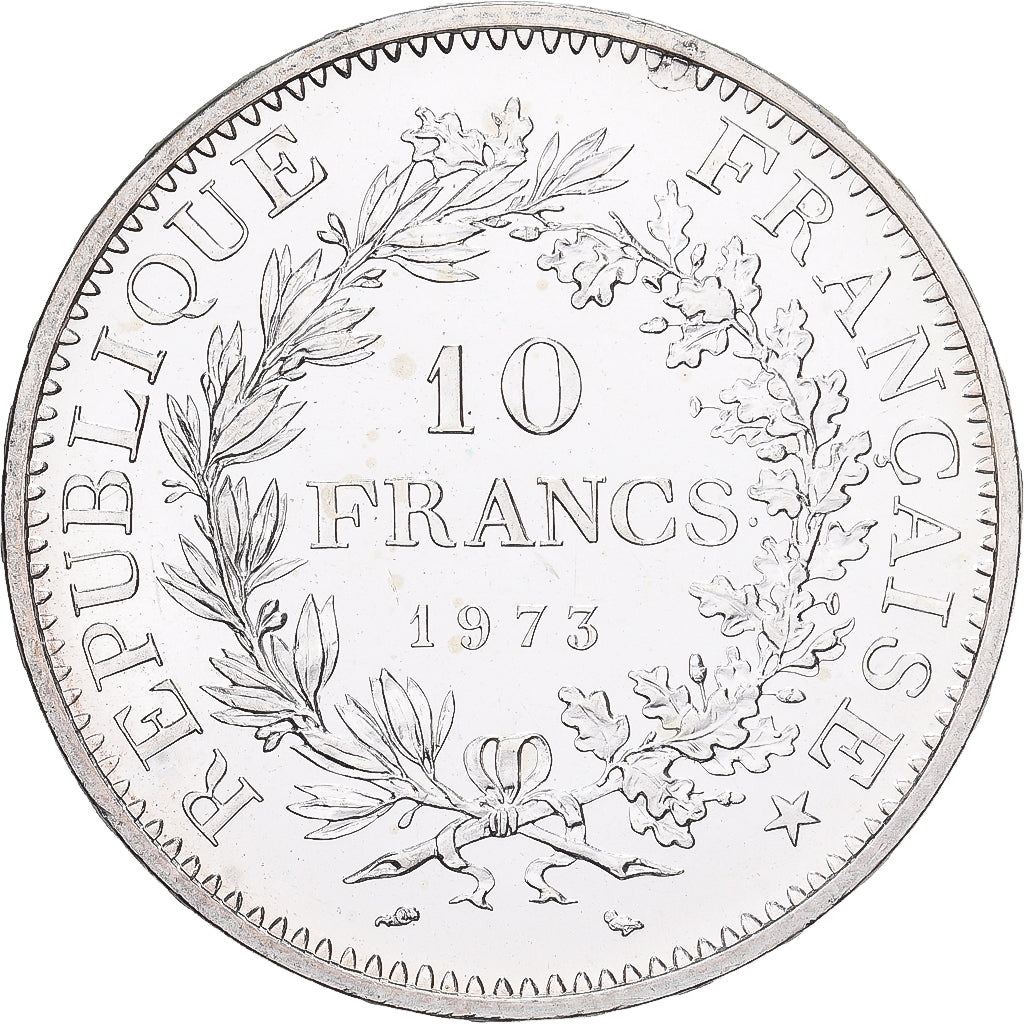 France, 10 Francs, Hercule, 1973, MDP, Silver, MS(63), Gadoury:813