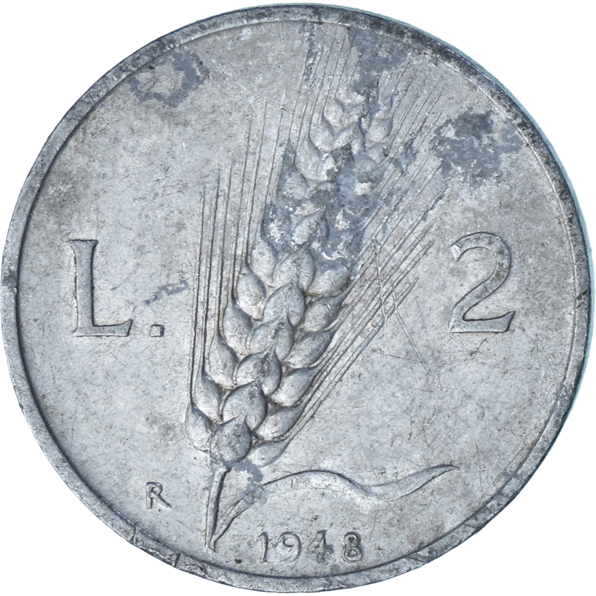 Italien, 2 Lire, 1948
