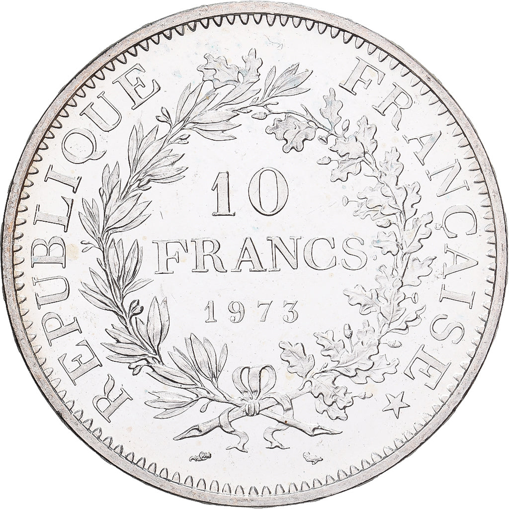 France, 10 Francs, Hercule, 1973, MDP, Silver, MS(63), Gadoury:813