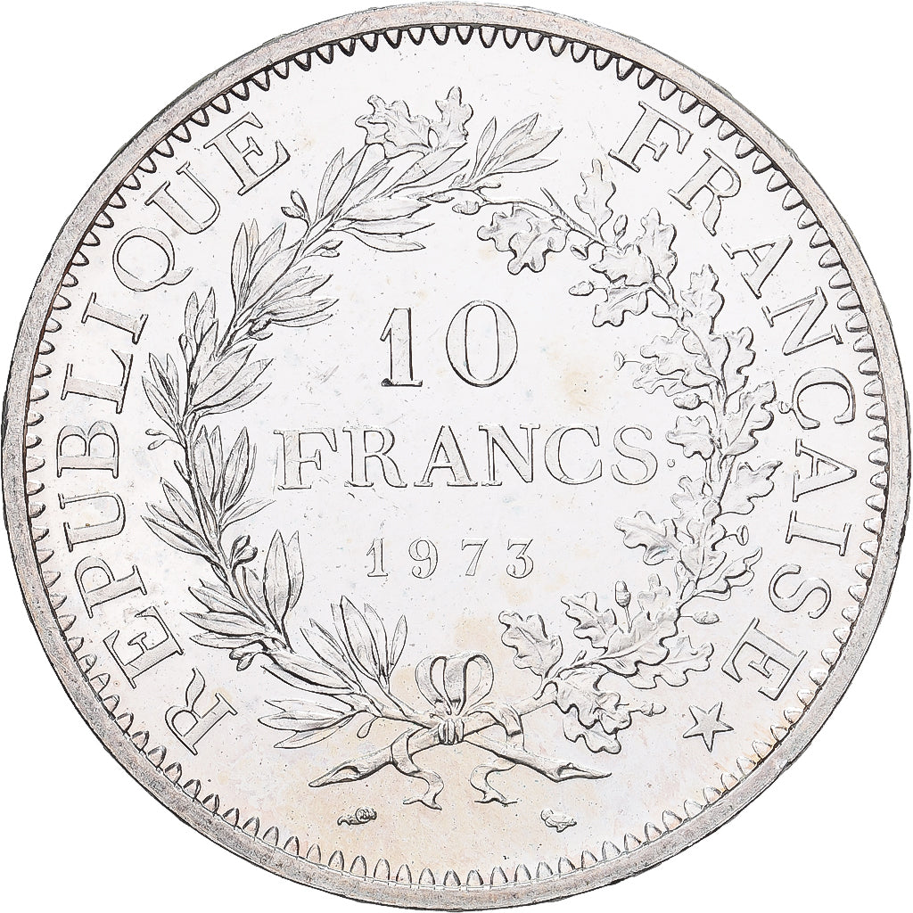 France, 10 Francs, Hercule, 1973, MDP, Silver, MS(63), Gadoury:813