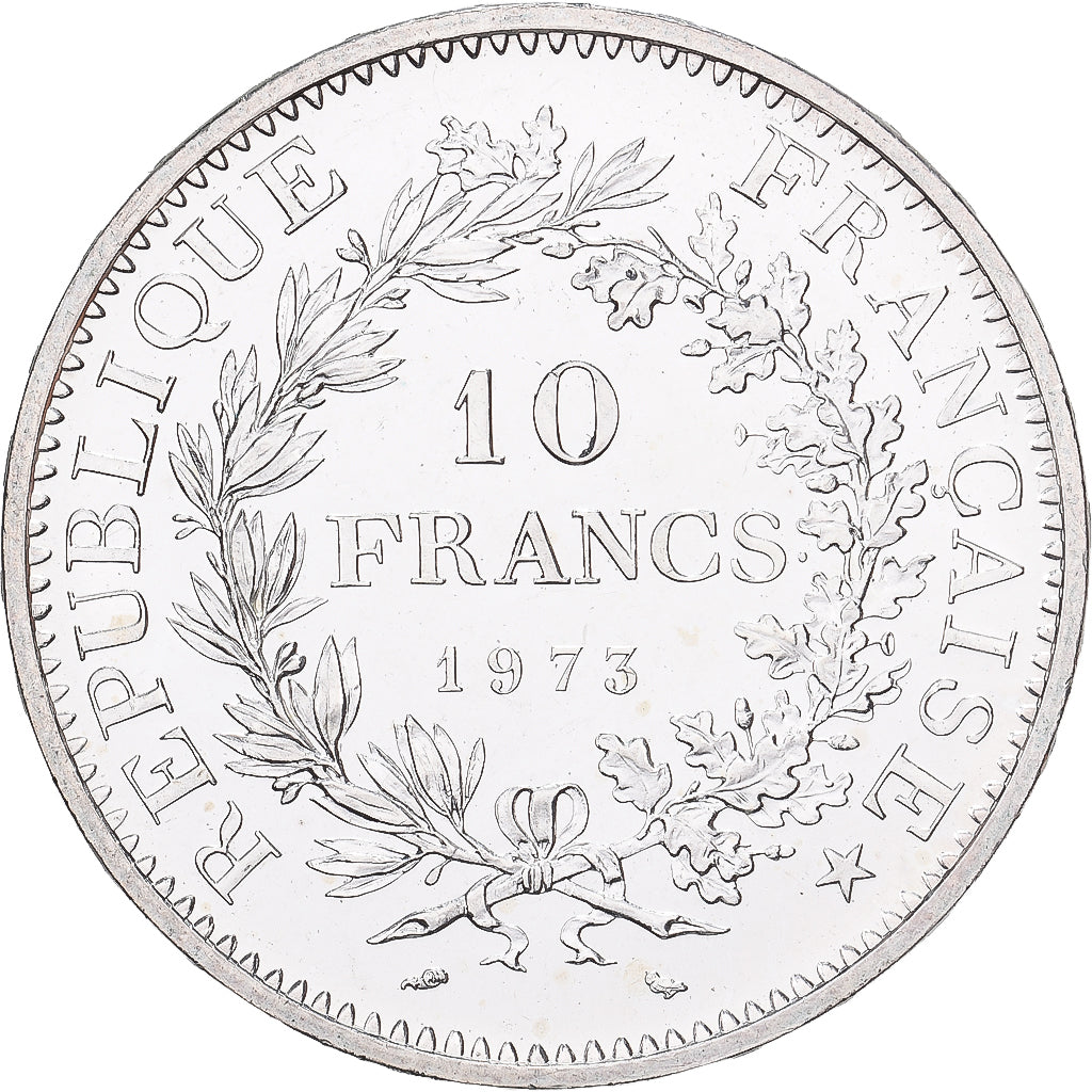 Frankrijk, 10 Francs, Hercule, 1973, MDP, Zilver, UNC-, Gadoury:813